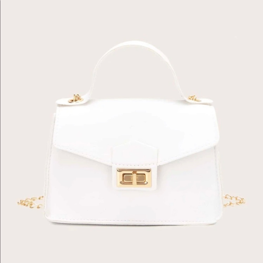 Turn-lock Flap Chain Satchel Purse